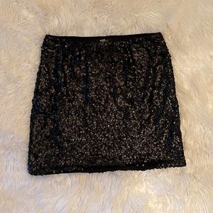 ABS Platinum Sequin Mini Skirt